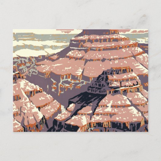 Grand Canyon Westerne grafische kunst Amerikaans Briefkaart (Voorkant)