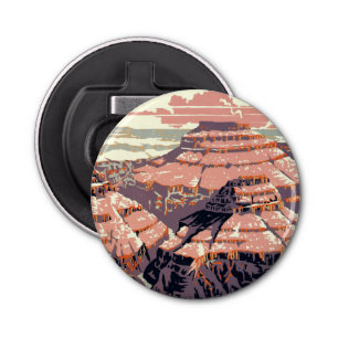 Grand Canyon Westerne grafische kunst Amerikaans Button Flesopener