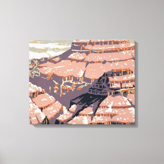 Grand Canyon Westerne grafische kunst Amerikaans Canvas Afdruk (Voorkant)