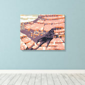Grand Canyon Westerne grafische kunst Amerikaans Canvas Afdruk (Insitu (Houten vloer))