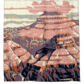 Grand Canyon Westerne grafische kunst Amerikaans Douchegordijn (Voorkant)