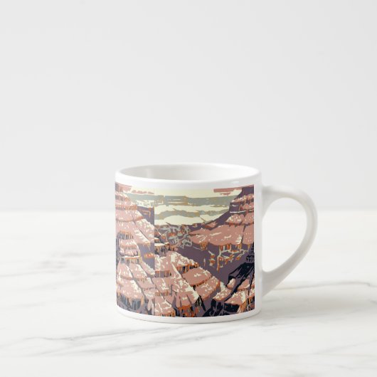 Grand Canyon Westerne grafische kunst Amerikaans Espresso Kop (Rechts)