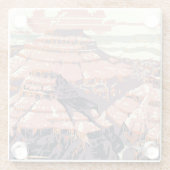 Grand Canyon Westerne grafische kunst Amerikaans Glazen Onderzetter (Achterkant)