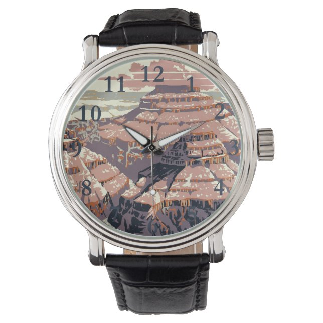 Grand Canyon Westerne grafische kunst Amerikaans Horloge (Voorkant)