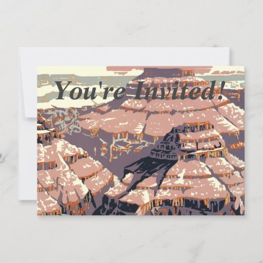 Grand Canyon Westerne grafische kunst Amerikaans Kaart (Voorkant)