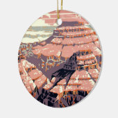 Grand Canyon Westerne grafische kunst Amerikaans Keramisch Ornament (Links)