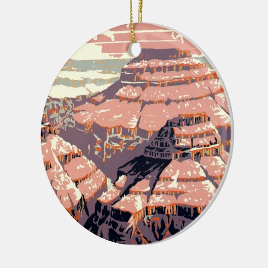 Grand Canyon Westerne grafische kunst Amerikaans Keramisch Ornament (Links)
