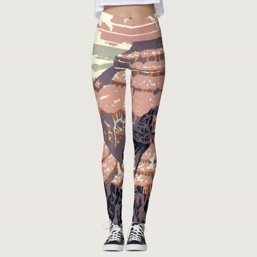 Grand Canyon Westerne grafische kunst Amerikaans Leggings (Voorkant)