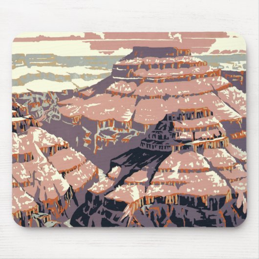 Grand Canyon Westerne grafische kunst Amerikaans Muismat (Voorkant)