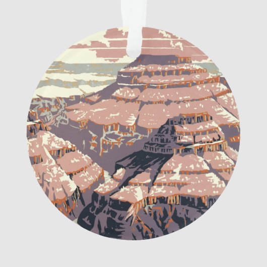 Grand Canyon Westerne grafische kunst Amerikaans Ornament (achterkant)