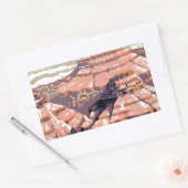 Grand Canyon Westerne grafische kunst Amerikaans Rechthoekige Sticker (Envelop)