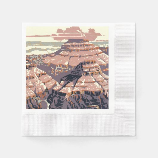 Grand Canyon Westerne grafische kunst Amerikaans Servet (Voorkant)