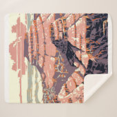 Grand Canyon Westerne grafische kunst Amerikaans Sherpa Deken (Voorkant (horizontaal))