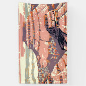 Grand Canyon Westerne grafische kunst Amerikaans Spandoek (Verticaal)