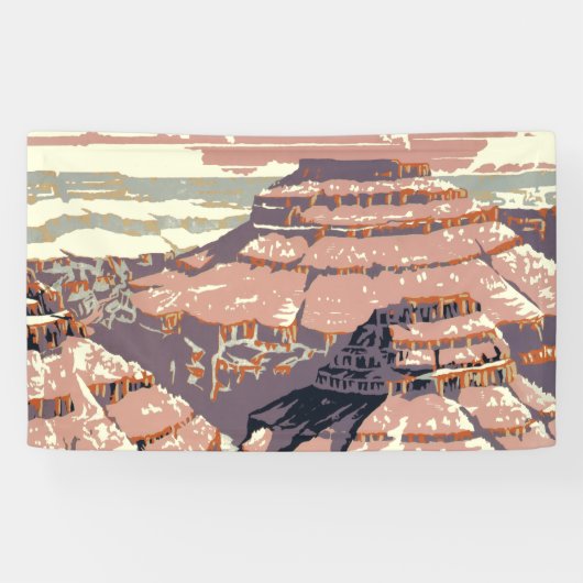 Grand Canyon Westerne grafische kunst Amerikaans Spandoek (Horizontaal)