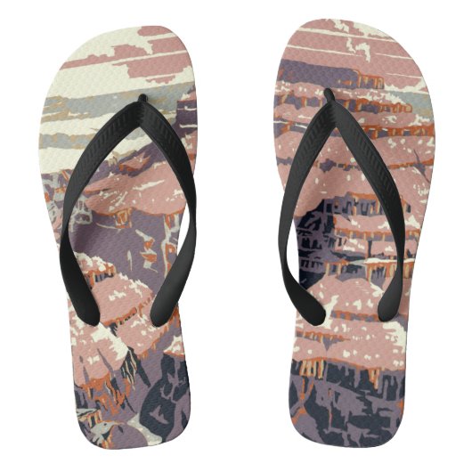 Grand Canyon Westerne grafische kunst Amerikaans Teenslippers (Voetbed)