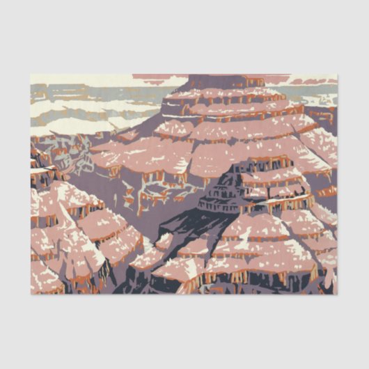 Grand Canyon Westerne grafische kunst Amerikaans Tissuepapier (Voorkant)