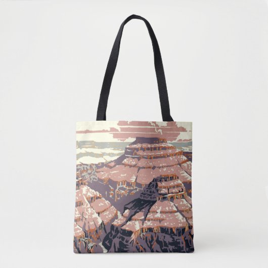 Grand Canyon Westerne grafische kunst Amerikaans Tote Bag (Voorkant)