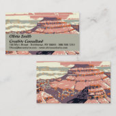Grand Canyon Westerne grafische kunst Amerikaans Visitekaartje (Voorkant / Achterkant)