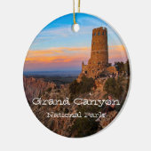 Grand Canyon-woestijntoren Keramisch Ornament (Links)