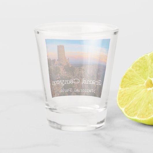 Grand Canyon-woestijntoren Shot Glas (Achterkant)