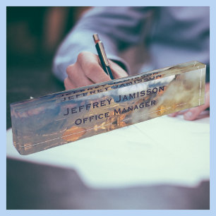 Grand Canyon, Wolken, Naam en Titel, Acryl Naambordje