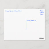 Grand Canyon, Yaki Point, Arizona-Briefkaart Briefkaart (Achterkant)