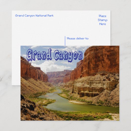 Grand Canyon, Yaki Point, Arizona USA Briefkaart (Voorkant / Achterkant)