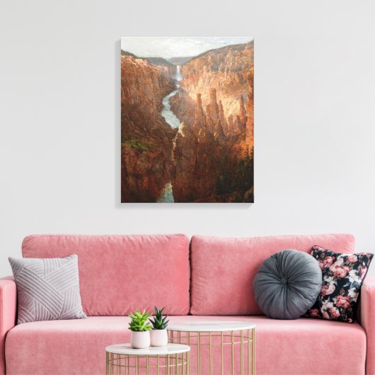 Grand Canyon, Yellowstone rivier, Wyoming Canvas Afdruk (Insitu (Woonkamer))
