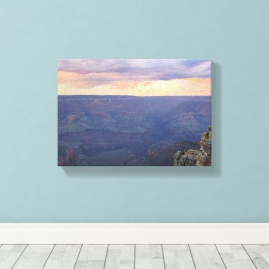 Grand Canyon zonsondergang na storm Canvas Afdruk (Insitu (Houten vloer))