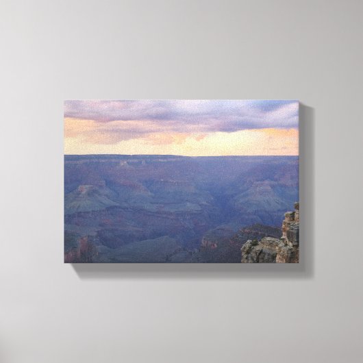 Grand Canyon zonsondergang na storm Canvas Afdruk (Voorkant)