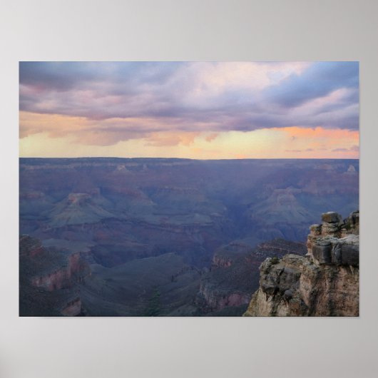 Grand Canyon zonsondergang na storm Poster (Voorkant)