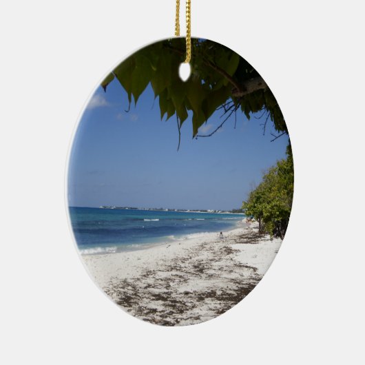 Grand Cayman Beach Keramisch Ornament (Rechts)