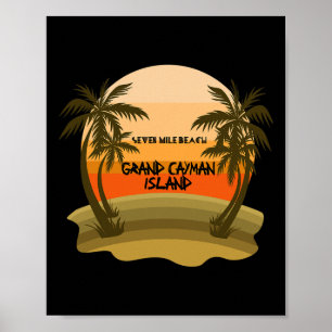 Grand Cayman-eiland Vakantie Seven Mile Beach Poster