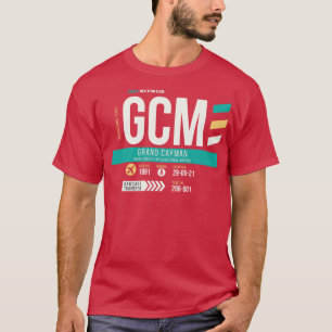 Grand Cayman GCM Airport Code Bagage Label T-shirt