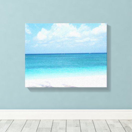 Grand Cayman Island Beach & Ocean Canvas (Insitu (Houten vloer))