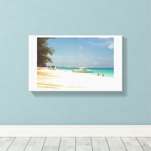 Grand Cayman Island Canvas Print (Insitu (Houten vloer))
