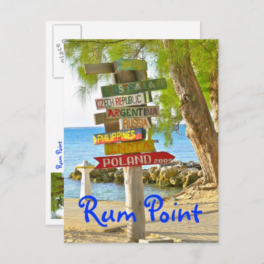 Grand Cayman Island, Rum Point, Briefkaart (Voorkant / Achterkant)