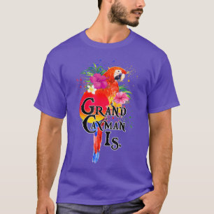 Grand Cayman Islands Tropische Parrot T-shirt