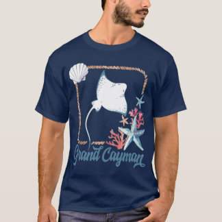 Grand Cayman Islands Turtle Tuna Stingray Blue T T-shirt