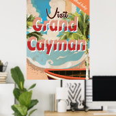 Grand Cayman Oude Reisposter Poster (Thuiskantoor)