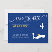 Grand Cayman Wedding Save the Date Kaart, Map Magnetische Uitnodiging (Voorkant)