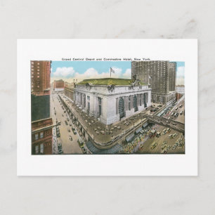 Grand Central Depot en Commodore Hotel, New York Briefkaart