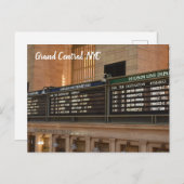 Grand Central Hudson Harlem Train Departures NYC Briefkaart (Voorkant / Achterkant)