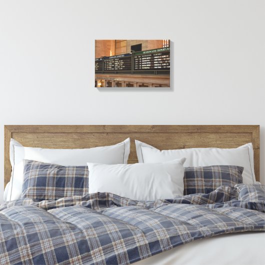 Grand Central Hudson Harlem Train Departures NYC Canvas Afdruk (Insitu (Slaapkamer))
