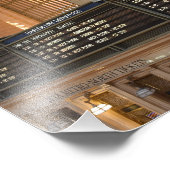 Grand Central Hudson Harlem Train Departures NYC Foto Afdruk (Hoek)