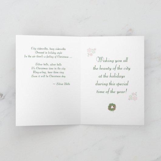 "Grand Central Kerstmis"-feestdag - Stad Feestdagen Kaart (Binnen)