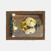 Grand Central Station Clock Fleece Blanket (Voorkant (Horizontaal))