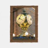Grand Central Station Clock Fleece Blanket (Voorkant)