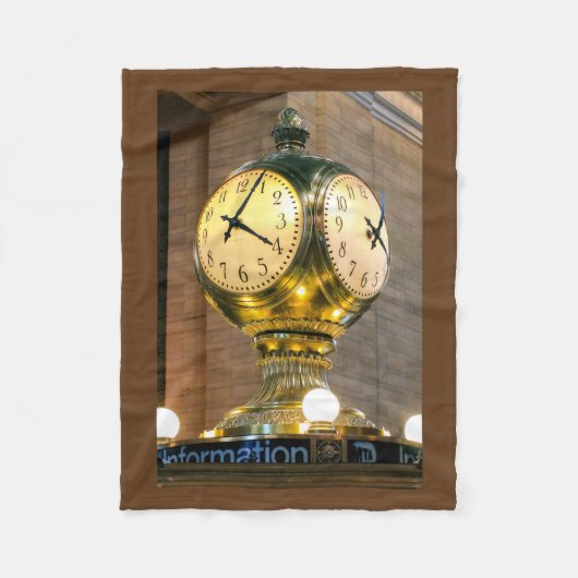 Grand Central Station Clock Fleece Blanket (Voorkant)
